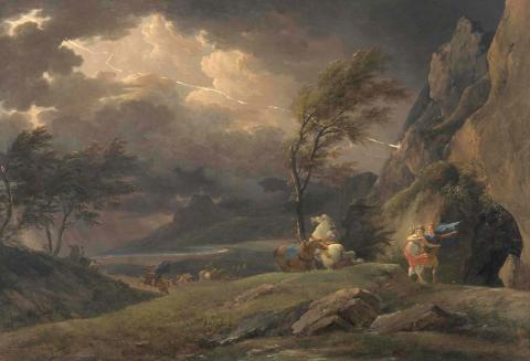 Pierre-Henri Valenciennes, "Enée et Didon fuyant l'orage", 1792 / Musées de Poitiers, Ch. Vignaud
